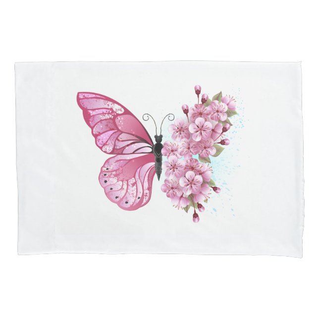 Housse D'oreillers Flower Butterfly (devant-gauche)