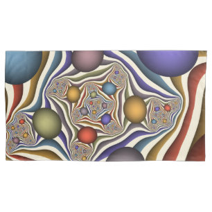 Housse D'oreillers Flying Up, Colorful Moderne Art Fractal Abstrait
