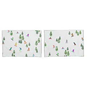 Housse D'oreillers Freeride Snowboardeur Design de snowboard