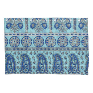 Housse D'oreillers Frontière asiatique de Paisley : Design traditionn