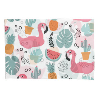 Housse D'oreillers Fruits tropicaux : motif répétitif.
