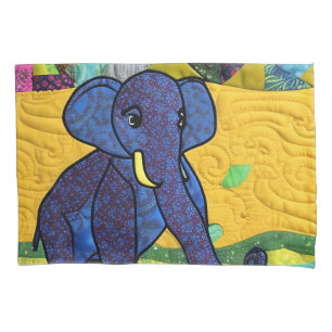 Housse D'oreillers Fun Baby Elephant - Quilt Like Design