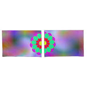 Housse D'oreillers Funny Flower Power Bloom I + votre backgr. & idée