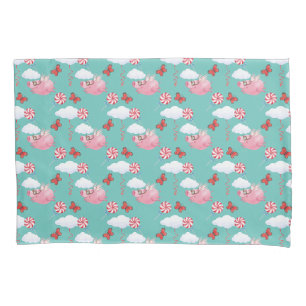 Housse D'oreillers Funny Flying Pig Motif