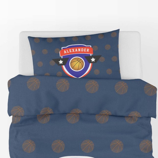 Housse D'oreillers Garçon Ado Basket Ball Sports Blue Red Athlete (Créateur téléchargé)