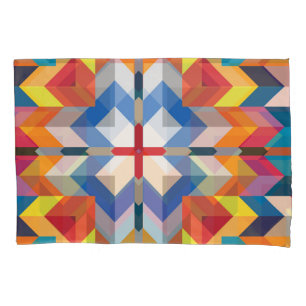 Housse D'oreillers Géométrie vintage : blocs de couleurs scandinaves