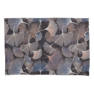 Housse D'oreillers Ginkgo feuilles : élégant motif naturel.