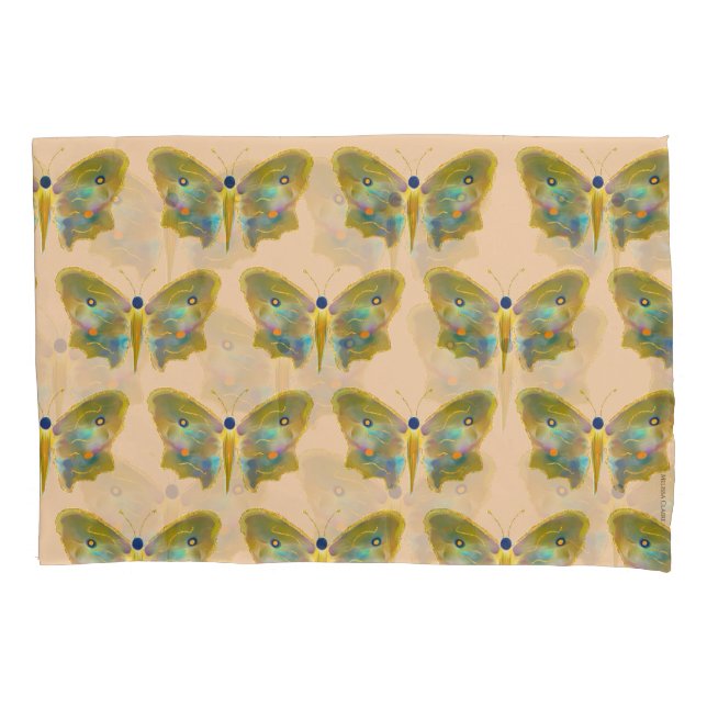 Housse D'oreillers “Golden Forest” Butterfly Pillowcase (devant)