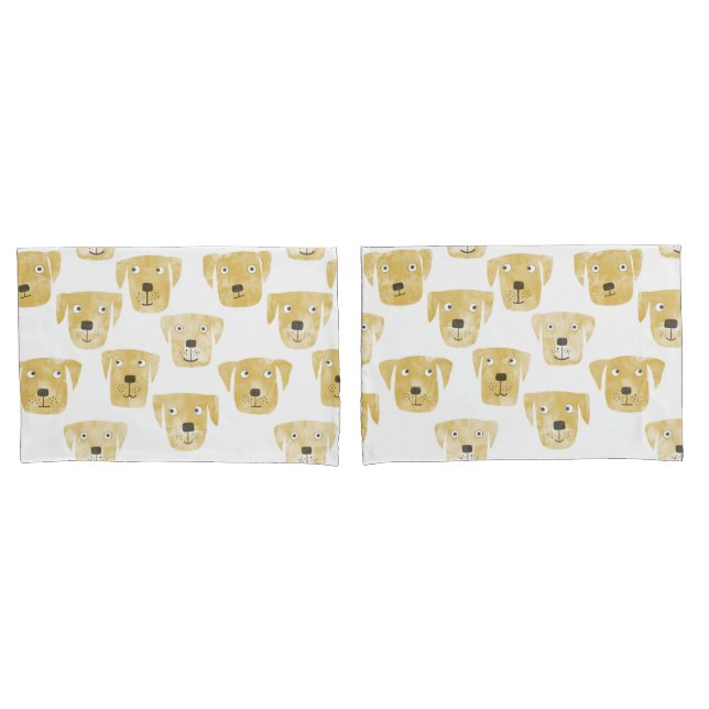 Housse D'oreillers Golden Labrador Retriever Dogs (devant-Set)