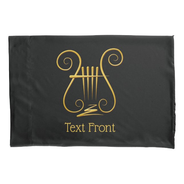 Housse D'oreillers Golden lyre (devant)