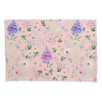 Housse D'oreillers Gossamer Aquarelle rose Floral