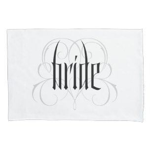 Housse D'oreillers Gothique Mariée Letter Goth Vampire Lacy Coeur