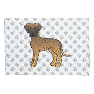 Housse D'oreillers Grand Danois Bringé Chien de Dessin Animé Mignon &