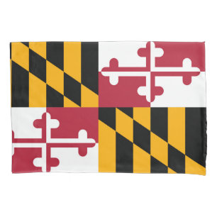 Housse D'oreillers Graphique du drapeau de l'état dynamique du Maryla