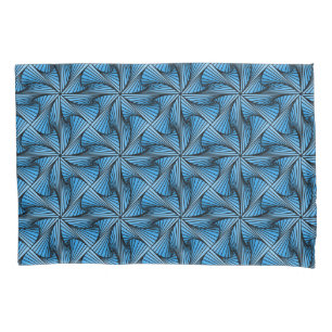 Housse D'oreillers Graphique géométrique 3D spirale torse bleu