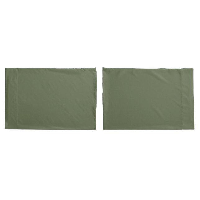 Housse D'oreillers Green Back plus Green et feuilles blancs (Dos-Set)
