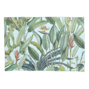 Housse D'oreillers Green Tropical Jungle Banana Tree Strelitzia