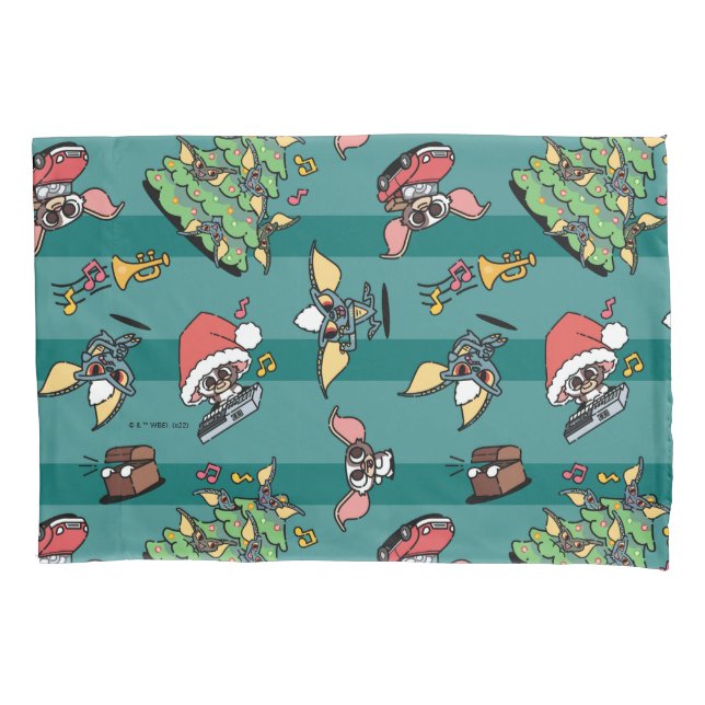 Housse D'oreillers Gremlins | Motif de Noël comique (devant)