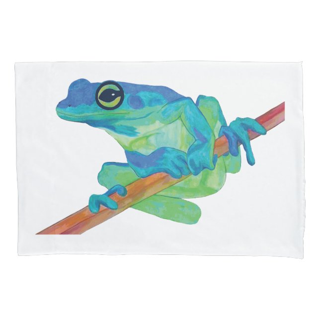 Housse D'oreillers Grenouille bleue (devant)