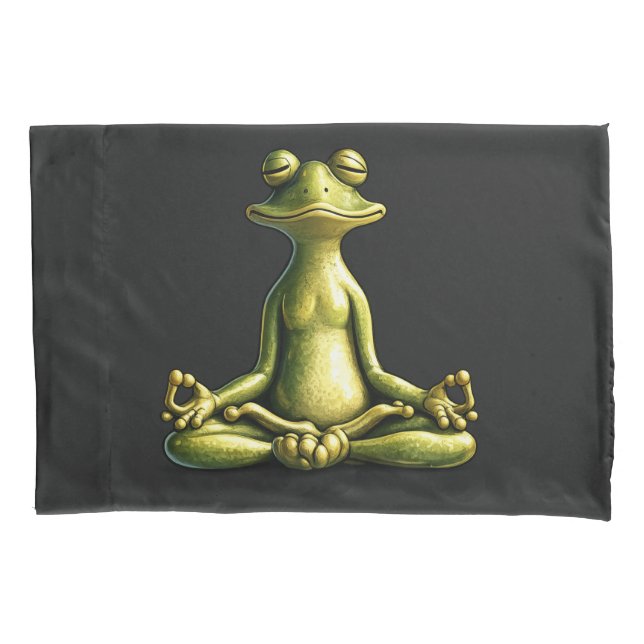 Housse D'oreillers Grenouille Zen (devant)