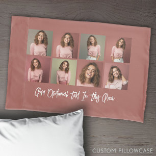 Housse D'oreillers Grille photo minimal moderne 8 - Rose