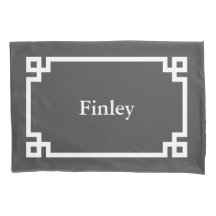 Gris de charbon de bois Gris grec Clé Monogramme s