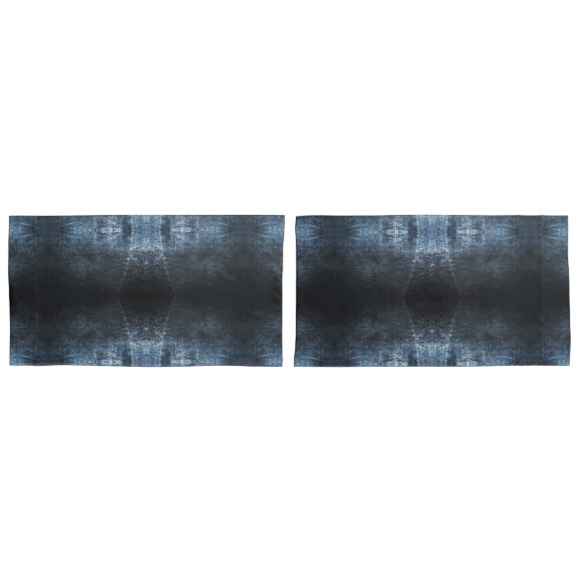 Housse D'oreillers Grunge Blue Grey Metal (devant-Set)