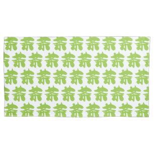 Housse D'oreillers Hanzi / Kanji Langue Caractère Thé chinois