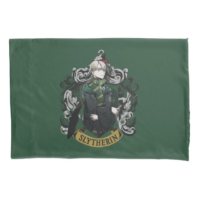 Housse D'oreillers HARRY POTTER™ | Anime Draco Malfoy House Crest (devant)