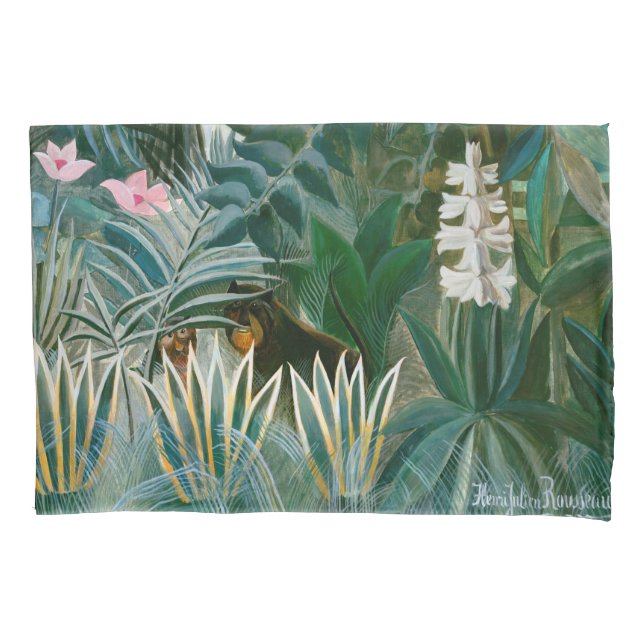 Housse D'oreillers Henri Rousseau - La jungle équatoriale (devant)