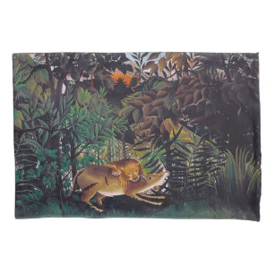 Housse D'oreillers Henri Rousseau - Le lion affamé