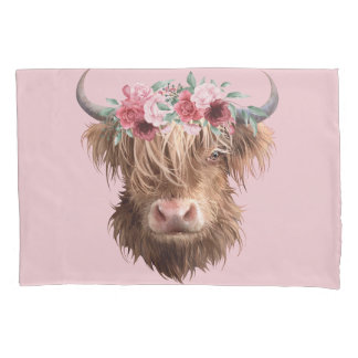 Housse D'oreillers Highland Cow