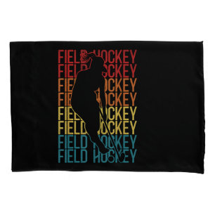 Housse D'oreillers Hockey sur gazon Vintage rétrograde Hockey sur gaz