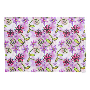 Housse D'oreillers Holographique Arc-en-ciel - Collage floral
