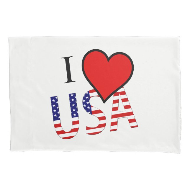 Housse D'oreillers I Heart USA overlay pcnt (devant)