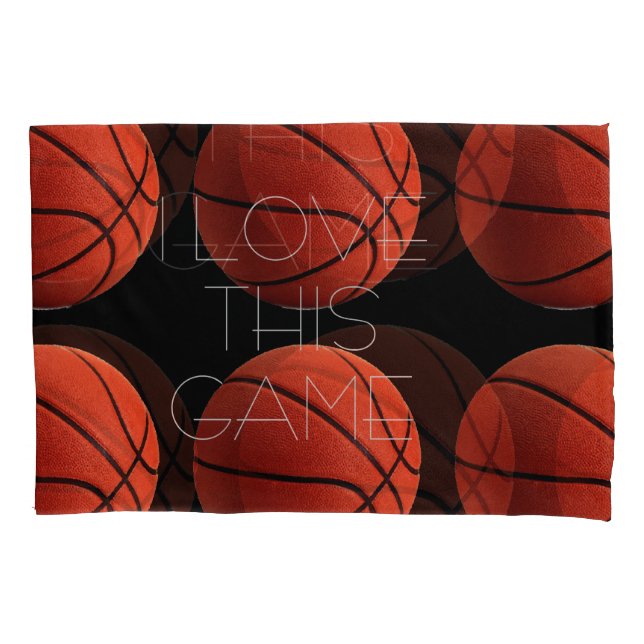 Housse D'oreillers I Love Basketball Close Up (devant)