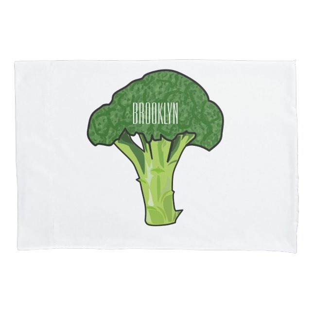 Housse D'oreillers Illustration de Broccoli (devant)