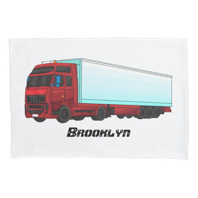 Housse D'oreillers Illustration de camion roumain (devant)