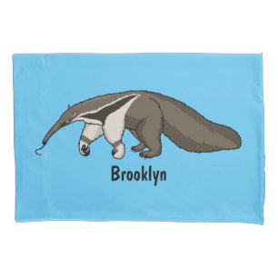Housse D'oreillers Illustration de dessin animé d'Anteater happy