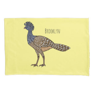 Housse D'oreillers Illustration de dessin animé d'oiseau grand curass
