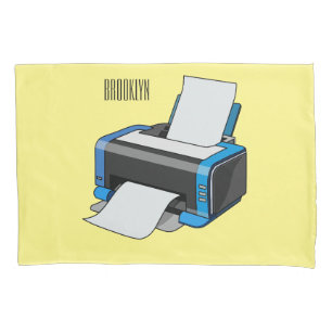 Housse D'oreillers Illustration de dessin d'imprimante