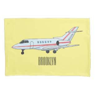Housse D'oreillers Illustration de jet privé