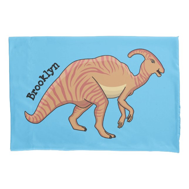 Housse D'oreillers Illustration de la caricature de dinosaure du para (devant)