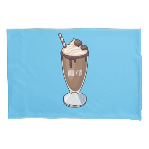 Housse D'oreillers Illustration de milk-shake au chocolat