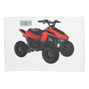 Housse D'oreillers Illustration de Quad bike atv
