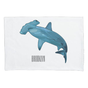 Housse D'oreillers Illustration de requin marteau