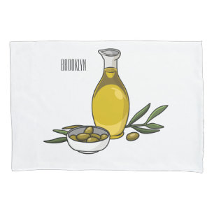 Housse D'oreillers Illustration d'huile d'olive
