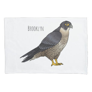 Housse D'oreillers Illustration d'oiseau de faucon pèlerin