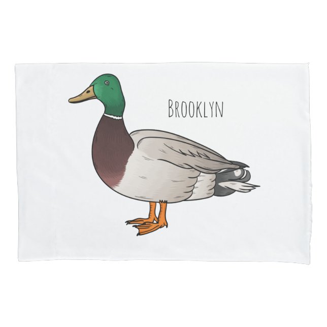 Housse D'oreillers Illustration du canard de Majard (devant)