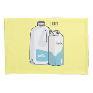 Housse D'oreillers Illustration du lait